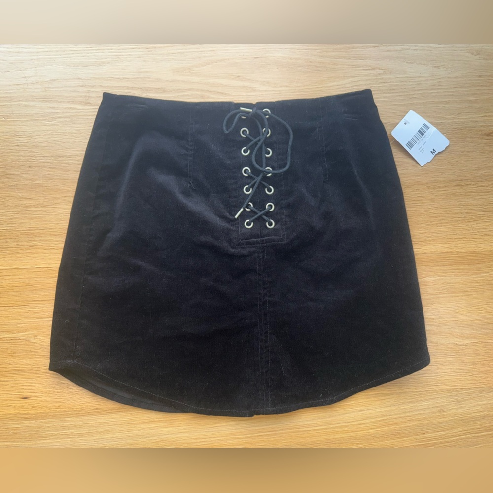 Forever 21 Black Lace-Up Skirt